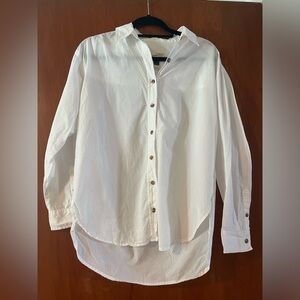 Universal Thread white oversized button up blouse